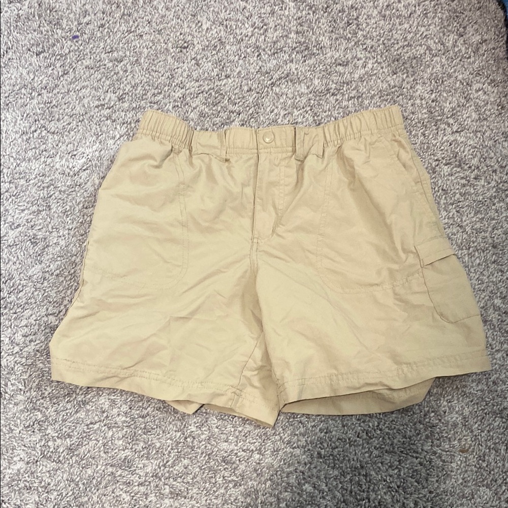 Columbia Tan Cargo Shorts Lightweight Elastic Waist